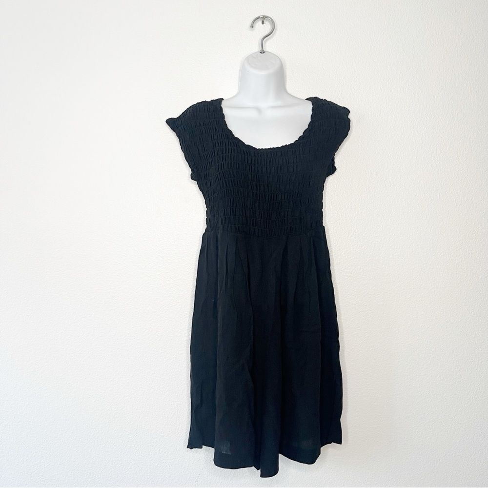 Vintage Rabbit Rabbit Rabbit Design Smock Black Romper Size 4 Made U.S.A NWT
